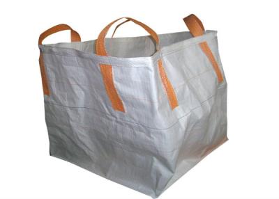 China 90x90x140cm White PP Woven Jumbo Bags 100% Virgin Polypropylene Founded 1000kg for sale