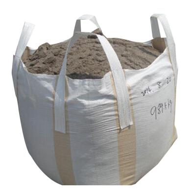 China Dust Proof Polypropylene Big Bags , White Flat Bottom Woven Sack Bags for sale