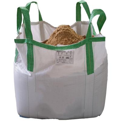 China Square Reinforce 1 Ton Bulk Bag For Packing Bulk Cement / Chemical Raw Material for sale