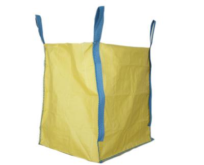 China Flat Bottom Design 1 Ton Bulk Bag Blue Liftings Founded Custom Size / Color for sale