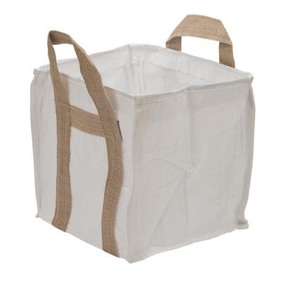 China Fully Belted 1 Ton Bulk Bag Square Full Open Top Available Side Discharge Design for sale