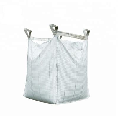 China Full Open Top Industrial Bulk Bags , White Flat Bottom FIBC Jumbo Bags for sale