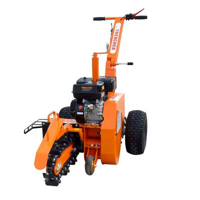 China Farms Trenching Depth 45cm 7 Hp Gasoline Power Mini Irrigation Trencher For Laying Water Pipe for sale