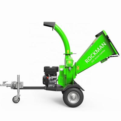 China Farms 5 Inch 420cc Gasoline Disc Self-Feeding Engine Wood Chipper For Sale for sale