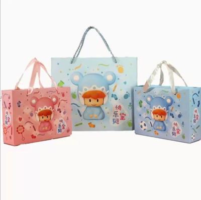 China Recyclable Custom High Quality Cartoon Image Shopping Bag With Box Drawer for sale