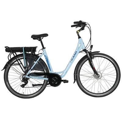 China Aluminum Alloy JOYKIE Street Aluminum Alloy Urban Fork Suspension Traveling Travel Hybrid ebike City Electric Bike for sale