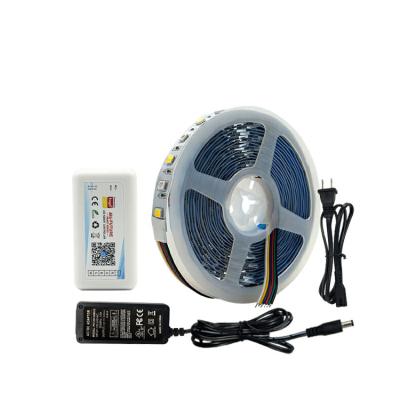 China Waterproof Warehouse Tuya Smart Wifi Rgbcct Control Kit Smd 050rgbcct 60led/m Ip65 Dc12v/24v Color 2022 Tempered RGB Led Strip Light for sale