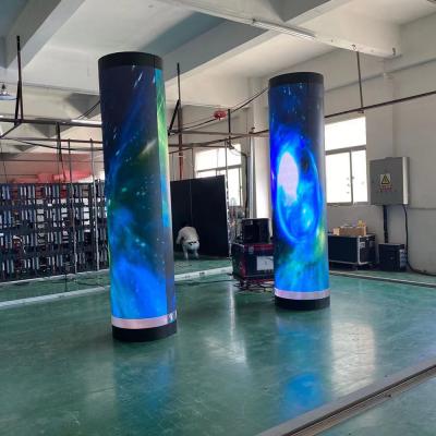 China Indoor creative flexible cylindrical led display P2.5 pixel pitch with soft led module customized for indoor business site for sale