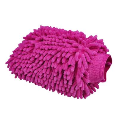 China Glove Chose Microfiber Auto Car Wash Glove Double Sided Soft Plush Chenille Auto Car Wash Glove Cleaning Detailing Protection for sale