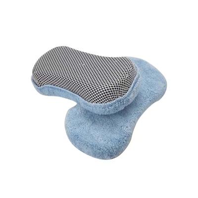 China Pad Chose Premium Eight Shape Microfiber Car Wash Pad Customized Durable Cleaning Lint Sponge Mesh Auto Detailing Pad for sale