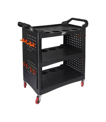 China Auto Detailing Chose Auto 2022 New Style Three Layer Tool Cart Organizer For Garage Rolling Mobile Rolling Service Detailing Cart for sale