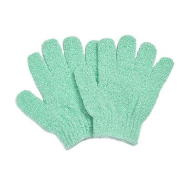 China All Natural Green Top Selling Bath To Exfoliate Easy To Body Clean Long Lasting Cleaning Scrub Body Shower Gloves for sale