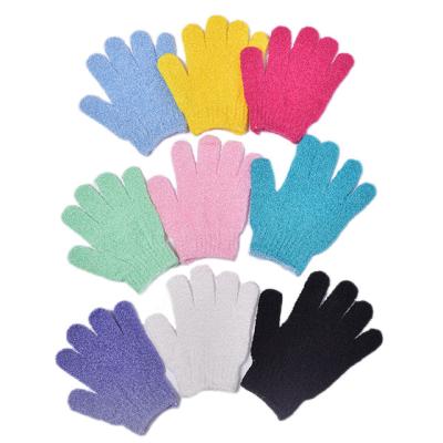 China All Function Body Skin Cells Natural Black Remover Scrub Wash Mitt Bath To Shower Shower Bath Nylon Gloves for sale