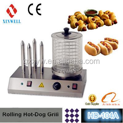 China Stainless Steel Hot Dog Rolling Grill Used Hot Dog Cart HD-104A for sale