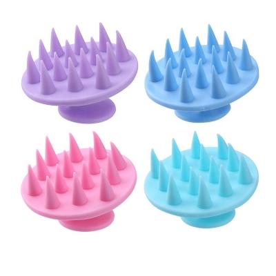 China Waterproof Massage Brush Shampoo Comb Silicone Comb Health Care Hair Washing Head Brush for sale