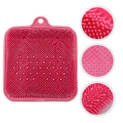 China Viable Comfortable Foot Scrubber Brush Exfoliating Non-slip Bath Mat Silicone Massage Brush Shower Massager Bathroom for sale