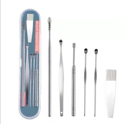 China Convenient 6pcs Ear Picking Tool Kit Curette Cleansing Tool Set Ear Wax Remover Ear Wax Remover Tool for sale