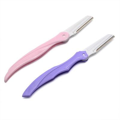 China Foldable Stainless Steel Blade Face Eyebrow Hair Removal Razor Trimmer Shaper Razor for sale