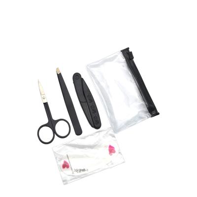 China New 4PCS Portable Folding Eyebrow Trimmer Repair With Scissors Beauty Makeup Tools for sale