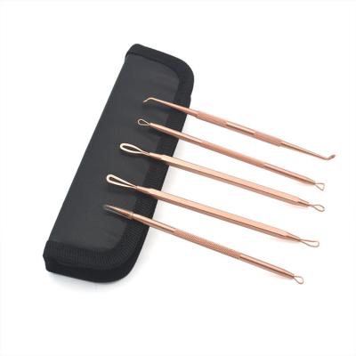 China High Quality Personal Care Blackhead Remover Tools 5pcs Pimple Acne Remover Extractor Set for sale