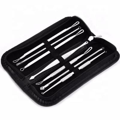 China Professional Home Use+office+travel Pimple Extractor Tool 7pcs Blackhead Remover Needle Acne Needle Kit for sale