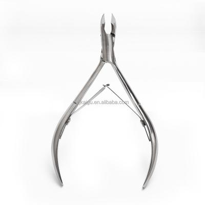 China Best Bright Cuticle Nipper Nail Care Double Spring Stainless Steel Manicle Professional Pedicure Tools Salon Nail Clamp for sale