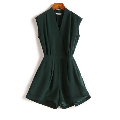 China Good Quality One Piece Sundry Anti-pilling Elegant Overalls Sleeveless Shorts For Women for sale