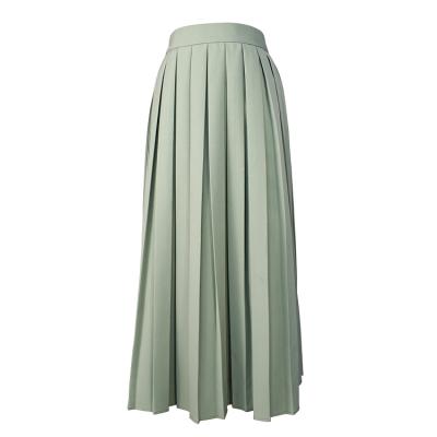 China Sustainable Fashion Design A High Quality Line Pleated Flared Lady Long Skirt For Women for sale