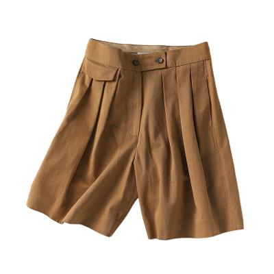 China Viable Fashionable Hot Sale Stylish Casual Solid Shorts With High Waist for sale