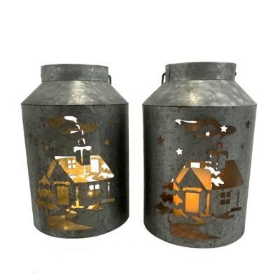 China Hot Selling Cheap Custom Made Camping Warmer Romantic Metal Candle Glow Led Metal Lanterns Candle Holders for sale