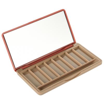 China Recyclable Fashion Finish Makeup Marble Eyeshadow Case With Mirror Customr Eyeshadow Palette Container for sale