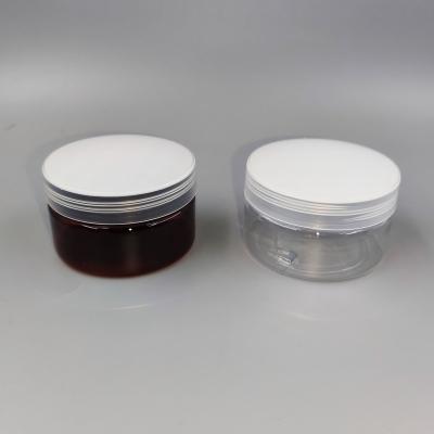 China Manufacturer Wholesale 100g cosmetic face cream clear plastic jars with lids for skin care make up for sale