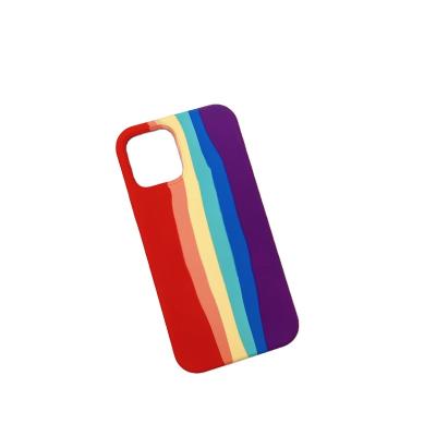 China 2022 best quality new design silicone phone case shockproof for phone case rainbow iphone hot sale fast delivery factory price for sale