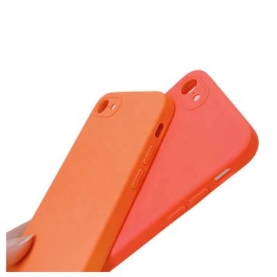 China 2022 Most Popular Style Shockproof Cell Phone Straight Edge Silicone Phone Case For iPhone XR 11 12 13 14 Pro Max for sale