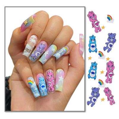 China Easy Apply Cute Bear Applique Nail Art Phototherapy Nail Art DIY Sticker for sale