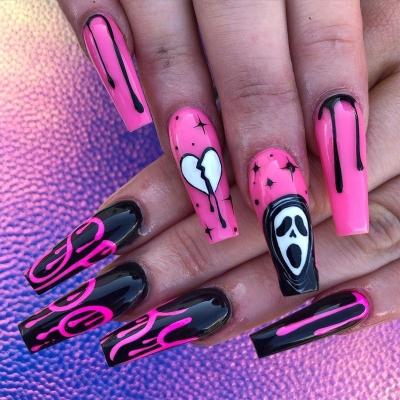 China Easy Apply Hot Nail Art Sticker DIY Nail Art Sticker Girl Nail Art Skull Smiley for sale