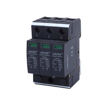 China Smart SPD power supply system with option 3P 20KA SPD remote signaling T2 class ransient voltage surge suppressor for home circuit for sale