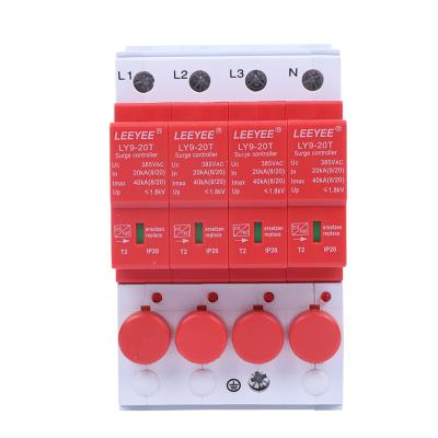 China AC Power Supply Protection Class C Power Surge Protector Imax 40KA Structure House Arresting Device Multifunction Melting AC SPD 40ka for sale