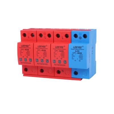 China Electrical Lightning Protection System Lightning Surge Protector AC 385v 3+1 200ka SPD for sale