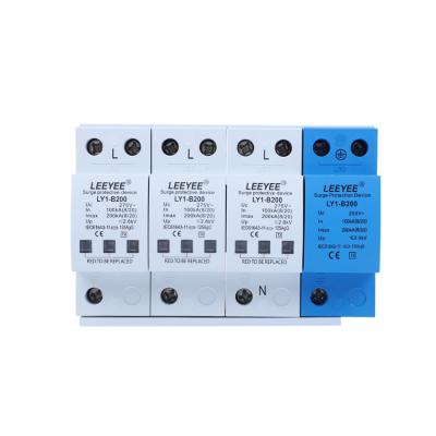 China PBT 3+1 200KA 275V Din Rail Surge Protector Class II for sale