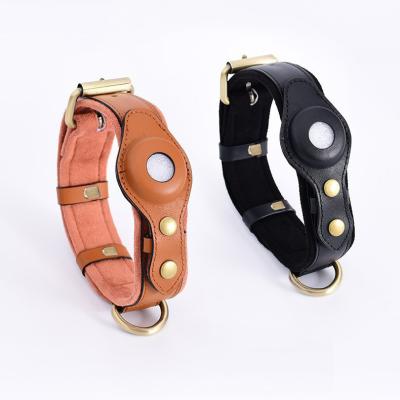 China BREAKAWAY Reflective Harness Dog Airtag Collars Leashes Accessories Breakaway Buckle Wholesale Custom Breathable Luxury Pet Collars Leashe for sale