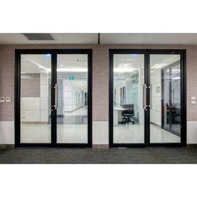 China Custom Casement Door Sound Insulation Swing Swing Metal Frame Exterior Glass For Commercial Swing Door for sale