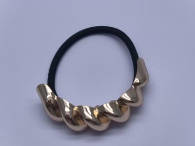 China Wave-shaped Heavy Metal Hair Ties Hair Accessories With Polished Finish for sale