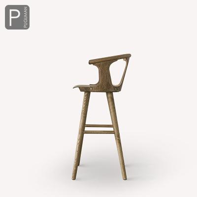 China Storage between Swedish barstool SK9 designer Swedish chair armrest bar chair Nordic solid wood bar stool for sale