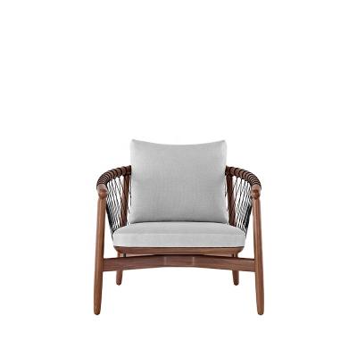 China American solid wood sofa solid wood sofa hotel lobby chair Nordic single chair designer counter height small stretch chair for sale