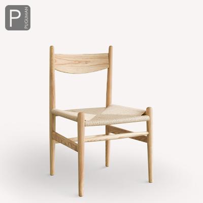 China Other nordic solid wood dining chair ch36 braided chair rope hotel leisure family restaurant dining chair for sale