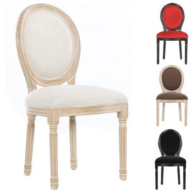 China French Style Convertible Round Chair Log Solid Wood Dining Chair for sale