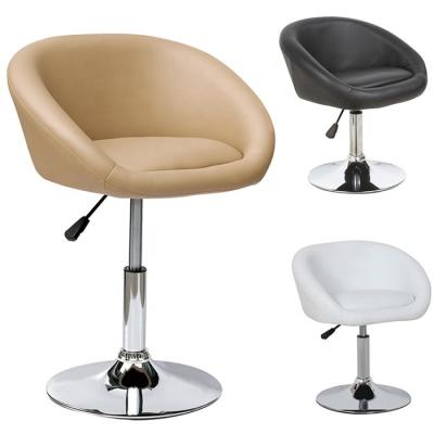 China Modern PU Chrome Low Back Breakfast Counter Cheap Height Bar Chair With Arms for sale