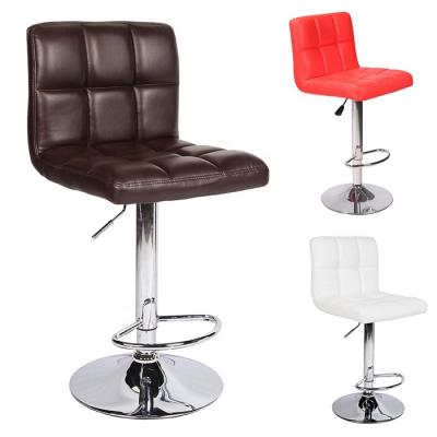 China Modern Design Swivel Barstools Adjustable Bar Stool 2 PU Black Leather for sale