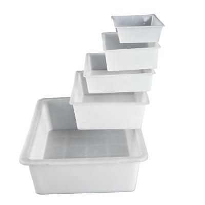 China Receive Extra Thick Hardened Plastic Merchandise Square 1 Kg Seafood Display Dish Hardened Dish for sale